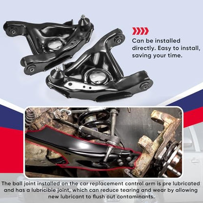 K620251 Front Lower Control Arm - Lower Control Arm Kit for 1982-2005 Chevrolet S10 Blazer LLV,1982-2003 GMC S-15 Jimmy Pickup Sonoma,1996-2000 Isuzu Hombre K620252 2Pcs