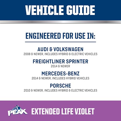 PEAK OET Extended Life Violet Concentrate Antifreeze/Coolant for European Vehicles, 1 Gal. (Pack of 2) - size: Concentrate (Pack of 2)