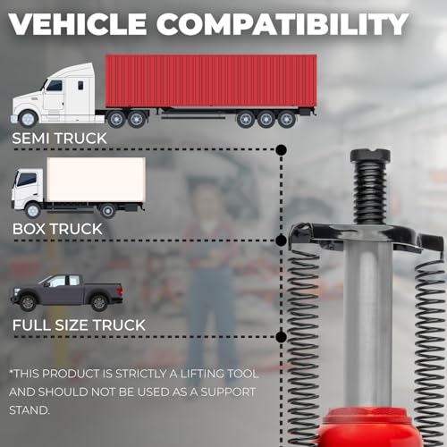 Stark USA 12-Ton (24,000 LBS) Capacity Air/Hydraulic Bottle Jack Low Profile Bottle Jack Lift Auto Repair Automobile Truck SUV Car Lift with Handle - size: 12 Ton Pneum Low Profile