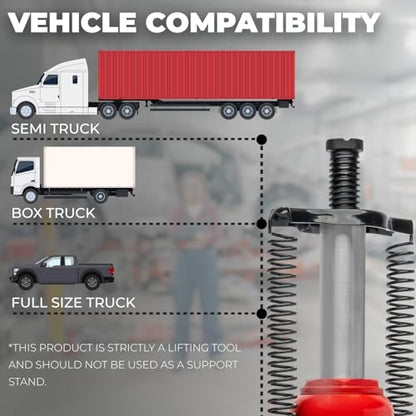 Stark USA 12-Ton (24,000 LBS) Capacity Air/Hydraulic Bottle Jack Low Profile Bottle Jack Lift Auto Repair Automobile Truck SUV Car Lift with Handle - size: 12 Ton Pneum Low Profile