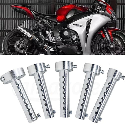 2 Pcs Motorcycle Exhaust Silencer Motorbike Muffler Insert Baffle Silencer Universal (silver-48mm,2Pcs) - color: silver-48mm
