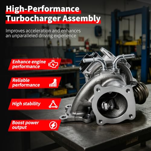 Turbo Charger Kit, Turbo Turbocharger Compatible with Ford Focus/EcoSport/Fiesta, Replace # 1761178, 1799836