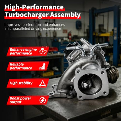 Turbo Charger Kit, Turbo Turbocharger Compatible with Ford Focus/EcoSport/Fiesta, Replace # 1761178, 1799836