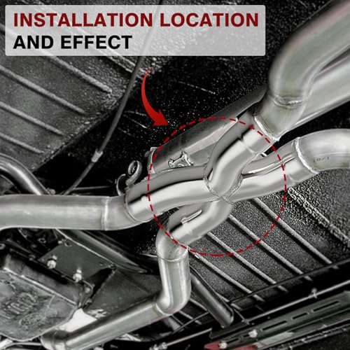 LCGP 2.25" Polished Exhaust X Pipe, Universal 2.25" In/Out Crossover X Pipe 12" Length Stainless Steel Weld-on - size: 2.25 Inch, style: X Pipe-B