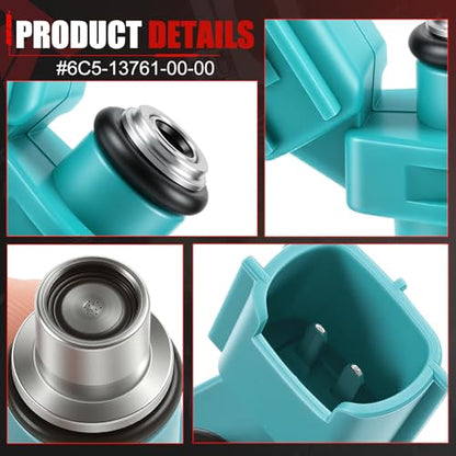 6C5-13761-00-00 Fuel Injectors Set of 4 Compatible with Yamaha 2005-2009 - color: F-6C5-13761-00-00