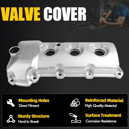 Aluminum Engine Valve Cover Compatible with Ford Flex Edge Fusion Taurus Lincoln MKS MKT MKX MKZ 2007-2012 3.5L V6 - size: Right Side & Left Side