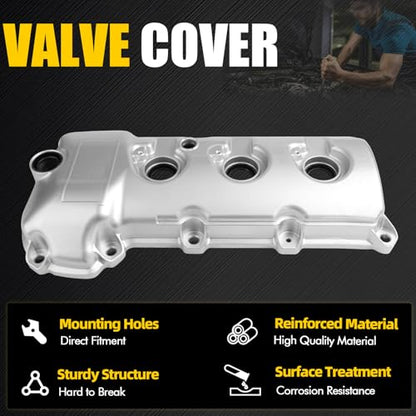 Aluminum Engine Valve Cover Compatible with Ford Flex Edge Fusion Taurus Lincoln MKS MKT MKX MKZ 2007-2012 3.5L V6 - size: Right Side & Left Side