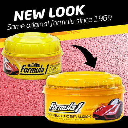 Formula 1 Carnauba Car Wax Paste, High Gloss Shine & Water Beading, 12oz - size: 12 Fl Oz (Pack of 1)