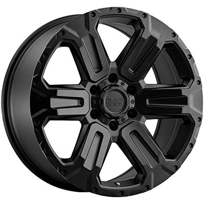 Black Rhino Hard Alloys WANAKA 18X9 6X5.5 4.29-18mm MATTE BLACK - 1890WKA-86140M12 - color: MATTE BLACK, size: 18X9, 6X5.5, 4.29, -18mm