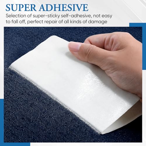 Canvas Patch 5.5 x 8 Inches 6Pcs Self-Adhesive Waterproof Canvas Patch Kit for Repairing Tents,Sofas,Boat Covers,Camping Chair,Awnings,Car Seats.(Dark Blue) - color: Dark Blue, size: 5.5"×8"