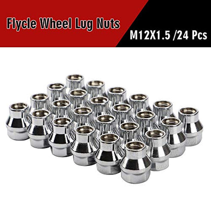 12x1.5 Extended (ET) Lug Nuts, Chrome, 24PCS - color: Chrome, size: 1.1inch