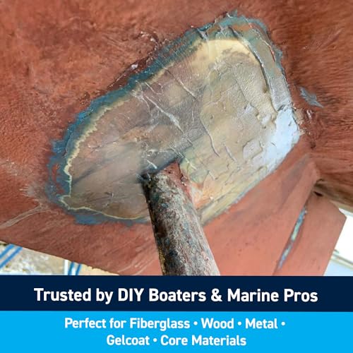 TotalBoat Polyester Structural Repair Putty - Marine Grade Long Strand Fiber Fiberglass Reinforced Filler for Boat and Automotive Repair - size: Gallon Kit