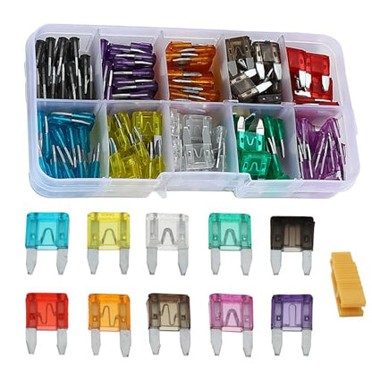 120 Piece Mini Blade Fuse Assortment Kit - size: 120PCS