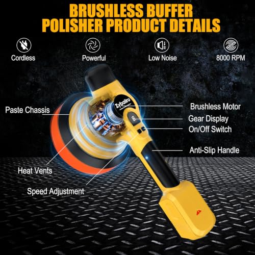20V Brushless 6-Inch Random Orbital Cordless Buffer Polisher Kit
