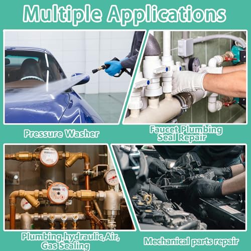 XBVV 595 Pcs Metric and SAE Air Conditioning O-Ring Kit for Automotive A/C, Compressor and Professional Faucet Plumbing Seal O Rings Repair with O-Ring Picks,Resist Oil and Heat