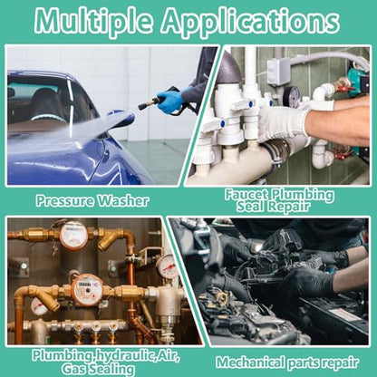 XBVV 595 Pcs Metric and SAE Air Conditioning O-Ring Kit for Automotive A/C, Compressor and Professional Faucet Plumbing Seal O Rings Repair with O-Ring Picks,Resist Oil and Heat