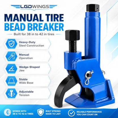 Manual Tire Bead Breaker Tool for ATV, UTV, Car, Tractor & Mower - color: BLUE