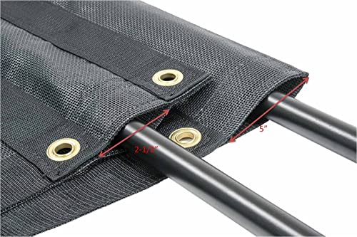 Mytee Products 7' x 16' Dump Truck Vinyl Coated Mesh Tarps Cover with 5 Inch 18oz Double Pocket - size: 7 ft x 16 ft