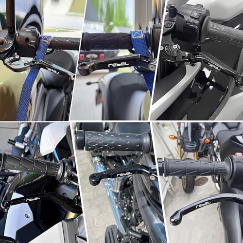 Clutch Brake Levers for Honda Rebel 500 300 2017-2022, Black - color: Black