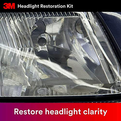 3M Headlight Lens Restoration Kit, Medium Duty 2-Pack, No Tools Required, Restores Cloudy Yellowed Plastic Lenses, Includes Sanding Discs, Rubbing Compound & Foam Pads - size: 2 Kits
