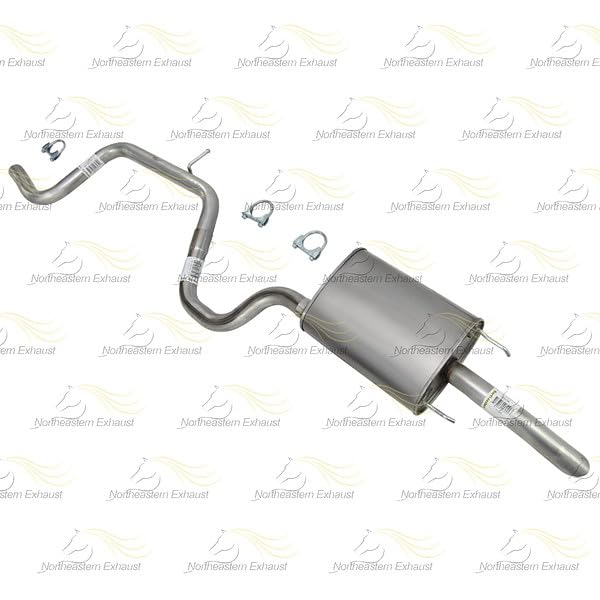 Exhaust Intermediate Pipe and Muffler Kit Compatible with Chevy Impala 2003-2005 3.8L | Stainless Steel | Northeastern Exhaust | Includes Clamps and Hangers | Direct-Fit Replacement