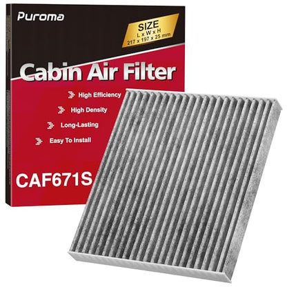 Puroma Cabin Air Filter Activated Carbon for CF11671 6090C Jeep Mazda CX-7 - style: CAF671S