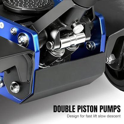 Jack Boss 3 Ton Off Road Jack with Big Wheels, Dual Pumps Hydraulic Lift, Heavy Duty Off Road for Trucks and SUV, Off-Road Vehicle Jack - color: Blue and Black, size: 3 Ton Off Road