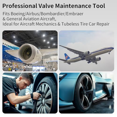 968RB Valve Stem Removal & Installation Tool | Rapid & Safe Deflation | Fits Standard Size Valve Stems for Aircraft Tires, Shock Struts & Tubeless Tires