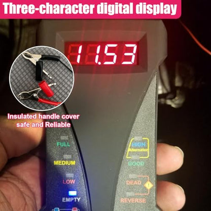 Car Battery Tester, 12V Digital Battery Tester Voltmeter