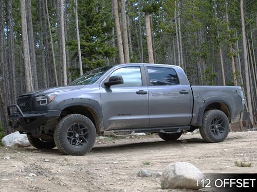 RockTrix RT105 18x9 Off-Road Wheels compatible with Toyota Tundra 2007-2021, Matte Black 5x150 Rims -12mm Offset for 33-35 Inch Tire Clearance, Fits Sequoia, Land Cruiser, And Fits Lexus LX570 - color: Matte Black, size: 18x9 -12mm offset