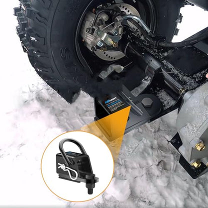 Nilight 2" Rear Trailer Hitch Receiver Kit | for ATV UTV Rear Bumper Tow Hook Black Hitch Cover Kit - color: 2" Hitch Receiver Adapter