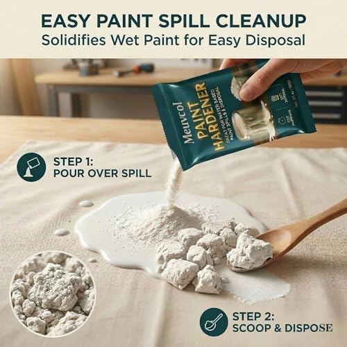 Meuvcol Paint Hardener for Disposal,12 Pack Fast Acting Paint Drying Powder