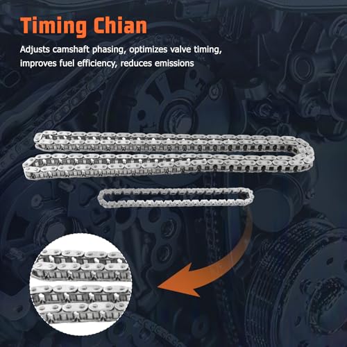 11318648732 Engine Timing Chain Kit & 11417605366 Oil Pump Guide Kit Applied for 328 428 528 X3 X5 2.0 Engine Aftermarket Parts Replace for 11317592877 11317592850 - size: Timing Chain Kit+Oil Pump Guide Chain Gear