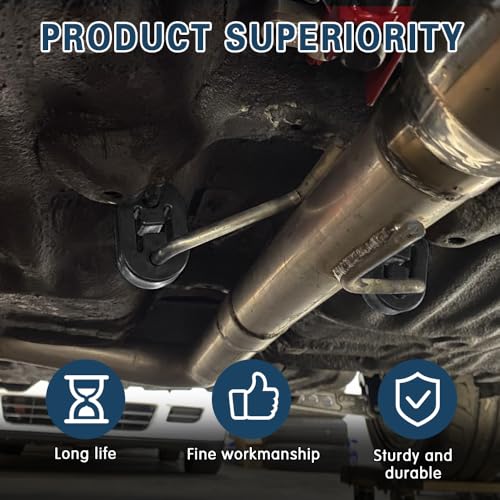 Rubber Exhaust Hanger, 2 Holes Adjustable Muffler Hanger, 4 Pack - color: Black, size: 2 Hole
