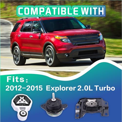 Engine Motor and Transmission Mount Kit Compatible with 2012-2015 Explorer - size: A5634 A5614 A5612