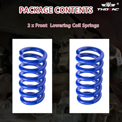 3” Front Coil Spring Lowering Kit for Chevy Silverado/GMC Sierra 1500 1999-2007 (V8 Only) Drop Coils Kit, Blue - color: blue, size: 1999-2006 Silverado/Sierra 1500 3''Drop