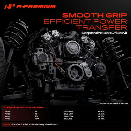 A-Premium Engine Serpentine Belt Drive Kit with Tensioner