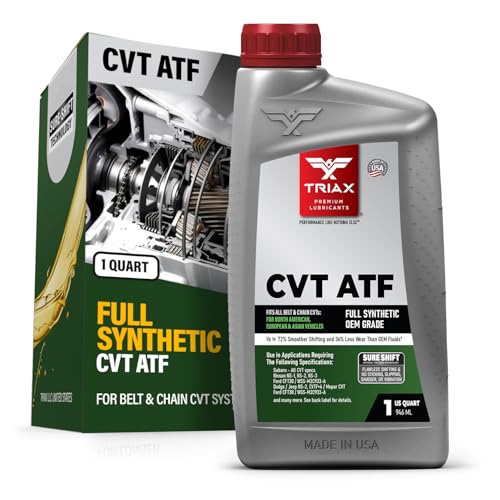 TRIAX CVT ATF – Universal Full Synthetic CVT Transmission Fluid (Green) – for Nissan NS-3, NS-2, Subaru CVTF-II, Honda HCF-2, Toyota CVT FE & Many More (1 Quart) - size: 1 Quart