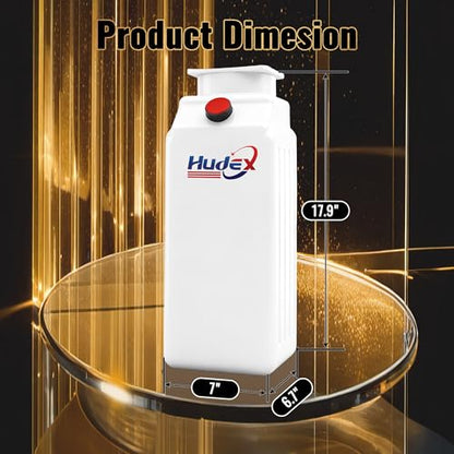 10 Quart Poly Power Unit Reservoir for Hydraulic Systems, Polyethylene Flat Bottom Utility Fluid Tank for Dump Trucks Trailers RVs Boats - size: 10 Quart