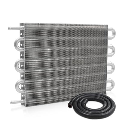 Universal Transmission Oil Cooler Kit Fin Oil Cooler Kit (Silver, 8 Pass) - color: Silver, size: 8 Pass