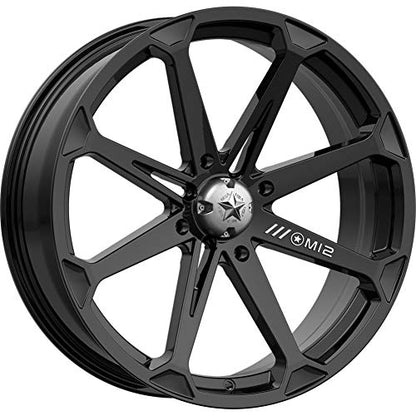 4/137 Motosport Alloys M12 Diesel Wheel 14x7 4.0 + 3.0 Black for Kawasaki Teryx 800 2014-2018