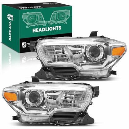 YHTAUTO Pair Headlights Assembly for Toyota Tacoma 2016-2023 - size: 2016-2023