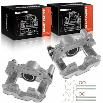 A-Premium Rear Left and Right Side Disc Brake Caliper with Bracket - style: Rear Driver and Passenger Side