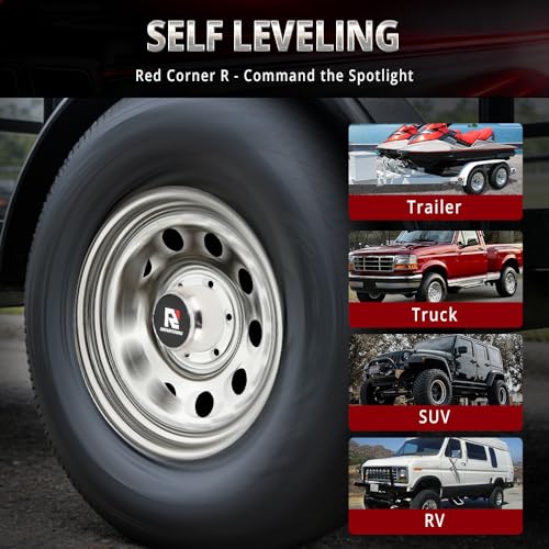 RTrhinotuning 4.88" Floating Wheel Center Caps Stainless Steel Self-Leveling Emblem Trailer Hub Caps Push Through Truck Rim Center Caps Chrome 4.47" Height 4 PCS - color: Chrome, size: 4.88" Center Hole, 4.47" Height