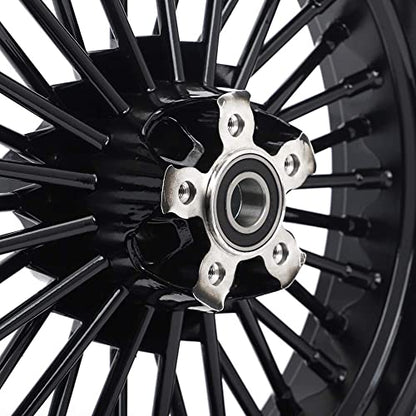 TOFR 16x3.5 16x3.5 Fat Spokes Wheels Black For Harley Sportster X48 10-20
