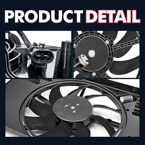 KELOKE Engine Radiator Cooling Fan Assembly Fit for Fiat & Jeep & Ram - size: 68247205AA