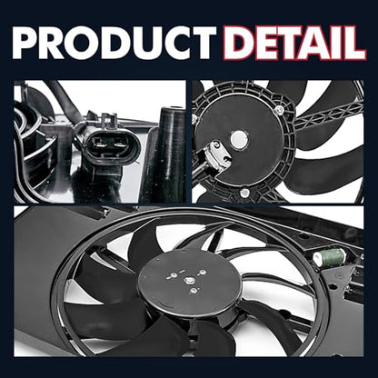 KELOKE Engine Radiator Cooling Fan Assembly Fit for Fiat & Jeep & Ram - size: 68247205AA