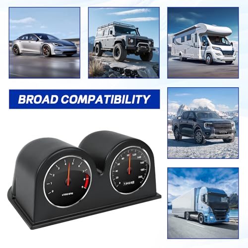 wuyaoyao Universal 2" 52mm Dual Hole Dash Gauge Pod Holder, Black - color: Black, size: 2-Hole