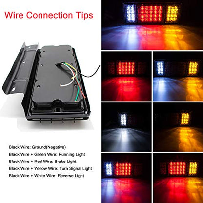 LIMICAR 40 LED Trailer Tail Lights with Iron Guard, 2 Pack