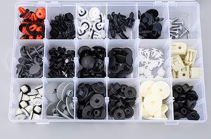 208pcs for Mini Cooper Auto Body Interior and Exterior Retainer Fastener Clip Assortment